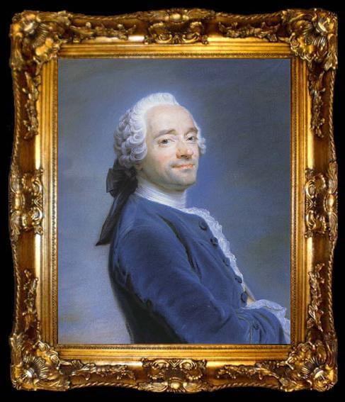 framed  Maurice quentin de la tour Self-Portrait Wearing a Jobot, ta009-2